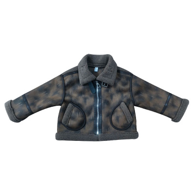 男童加绒外套儿童皮毛一体风衣