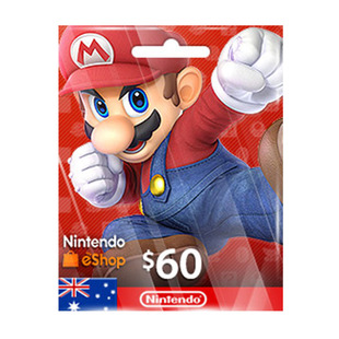 澳服任天堂eShop充值点卡60AUD澳币澳大利亚Nintendo Switch Card