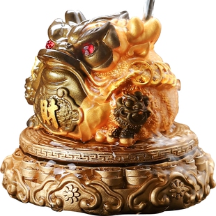 高档茶玩旋转金蟾茶宠可养变色茶具摆件精品高温茶台茶盘茶桌创意