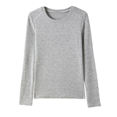 加厚磨毛秋冬季修身长袖打底衫女