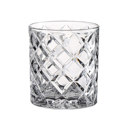 酒店威士忌透明网格玻璃杯