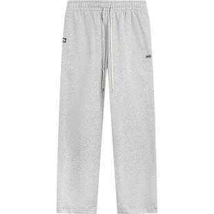 李宁卫裤男士反伍BADFIVE宽松冬季加绒保暖直筒黑色裤子运动长裤