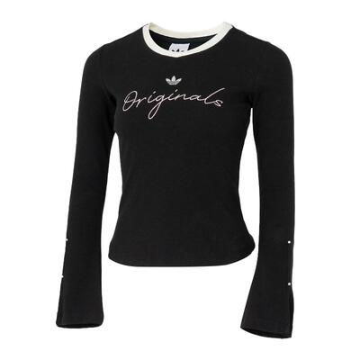 Adidas阿迪达斯三叶草女装2026春季新款P TEE LS长袖T恤KS2381