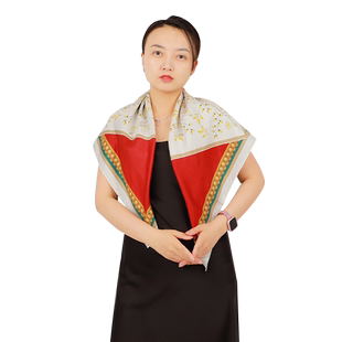 瑞蚨祥专柜原创桑蚕丝小方巾女真丝领巾丝绸围巾教师节送礼送妈妈