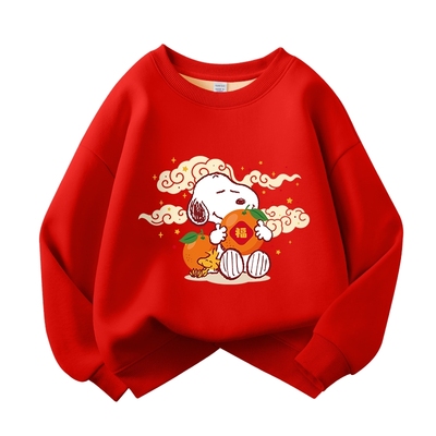 史努比儿童加绒卫衣男童拜年服冬