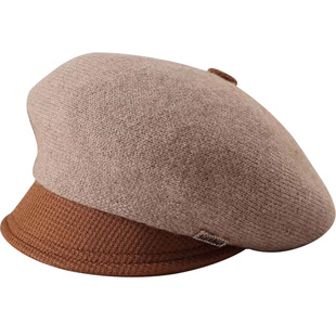 轻奢风毛呢软檐鸭舌帽子女士秋季氛围复古八角帽英伦百搭冬天防寒