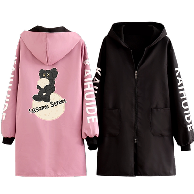 新款长袖围裙家用厨房防水防油加绒加厚时尚罩衣女工作服外套