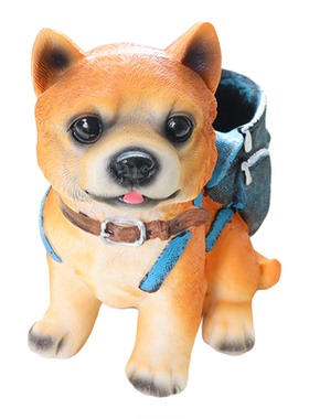 可爱田园犬小狗笔筒实用装饰礼物