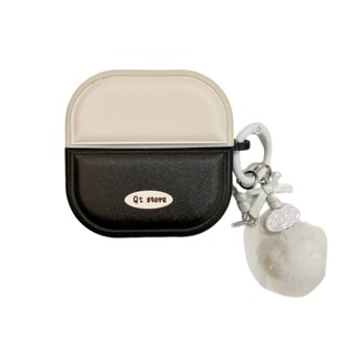 简约黑白皮质耳机保护壳适用于华为freeclip2保护套棕色se3皮壳freeclip蓝牙7i外壳苹果airpodspro3代软壳6i