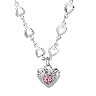 bm项链女粉钻满钻爱心饰品轻奢百搭小众ins风代购brandy melville