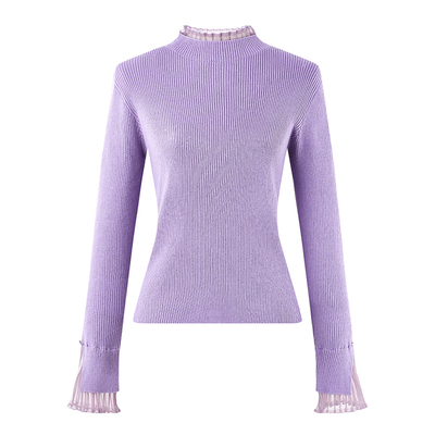 安可拉红半高领羊毛红色毛衣