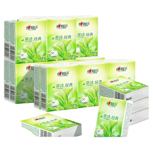 心相印手帕纸茶语小包纸巾4层12包/条便携式面巾纸餐巾纸卫生纸巾