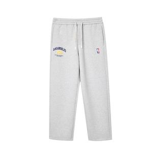 绫致杰克琼斯春季卫裤休闲裤宽松NBA联名洛杉矶湖人队刺绣潮流