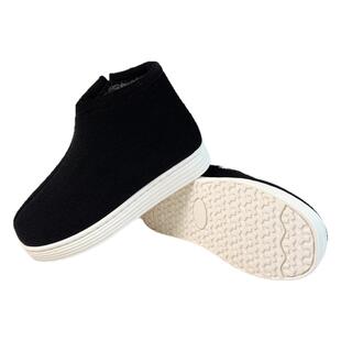 冬季手工棉鞋男款加绒加厚保暖老北京传统老式中老年老人棉鞋防滑