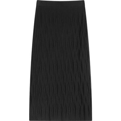 播半身裙女夏商场同款黑色气质修身可露丽高腰针织长裙BDR2BD1069