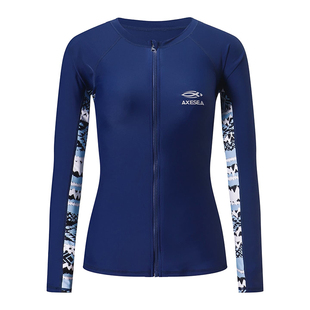 AXESEA Tides-Side潜水服女分体长袖冲浪泳衣防晒海潮服水母上衣