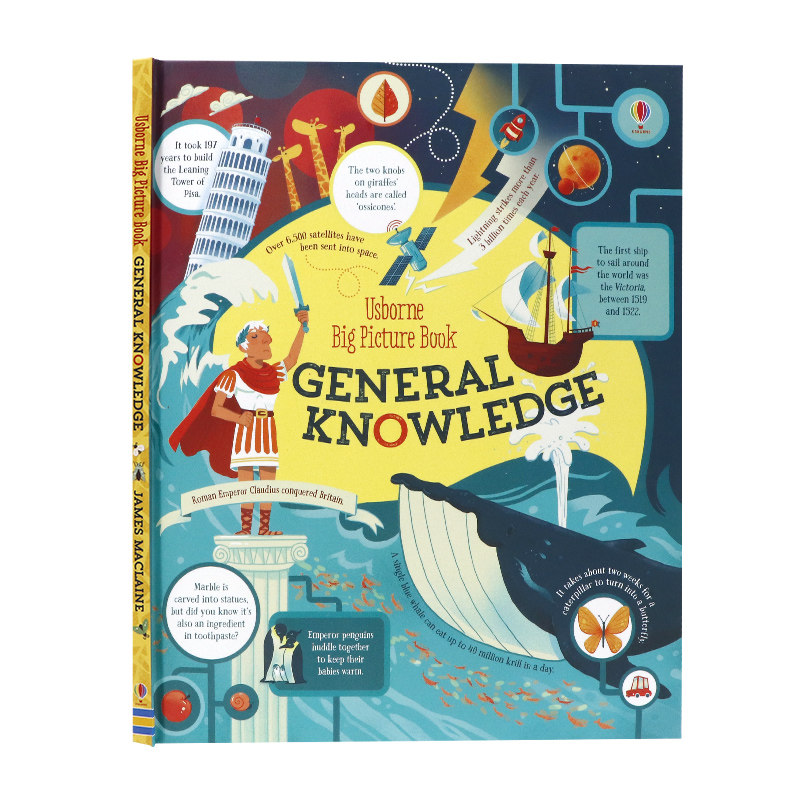 常识大绘本英文原版 Usborne Big Picture Book Of General Knowledge 生活常识百科科普书籍全彩大开本儿童趣味百科彩色科普