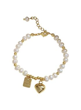 巴洛克爱心淡水珍珠手链女ins小众设计高级复古轻奢闺蜜手串手饰