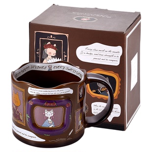 复古法式陶瓷马克杯高颜值新年礼物女生牛奶杯喝水杯子礼品大容量