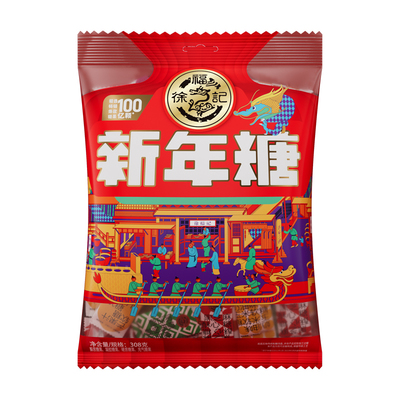 徐福记318g杂锦水果口味新年糖糖