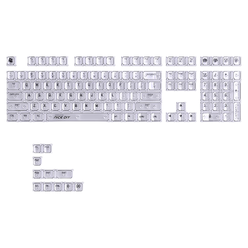 ace68白水晶PC透明键盘键帽小全套MDA高度满改ez63/75/87/98/108