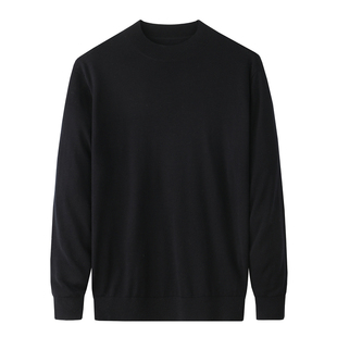 【可机洗毛衣】秋冬高品质100%纯羊毛衫男士保暖打底半高领针织衫