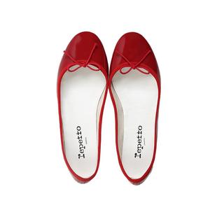 【独家惊喜盒】REPETTO丽派朵 CENDRILLON皮底红色休闲平底芭蕾鞋