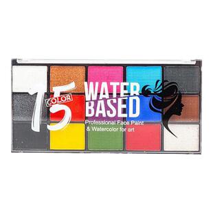15色水溶性油彩脸彩儿童节圣诞节舞台妆脸彩人体彩绘易清洗不掉色