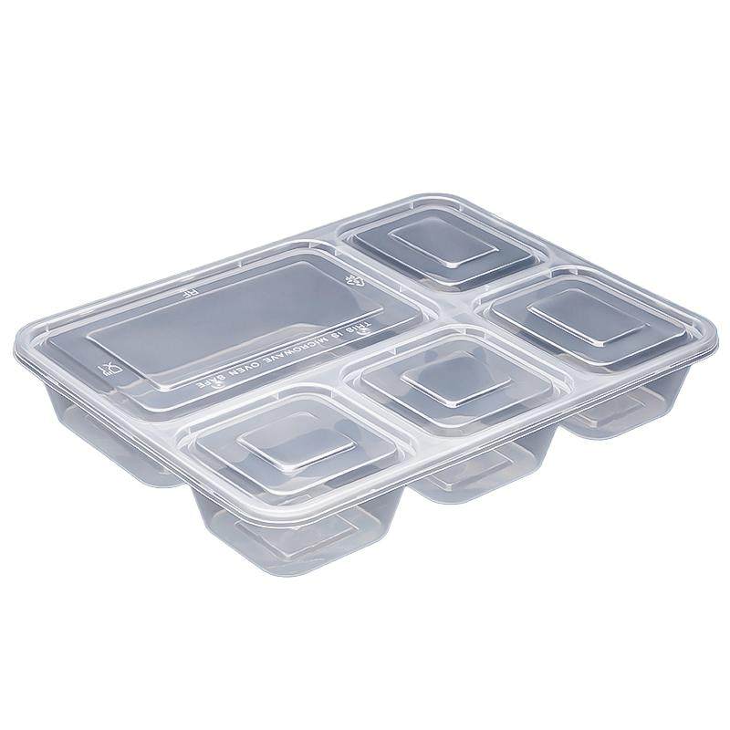 一次性餐盒长方形均分四格外卖打包盒多格分格三格五格快餐盒饭盒