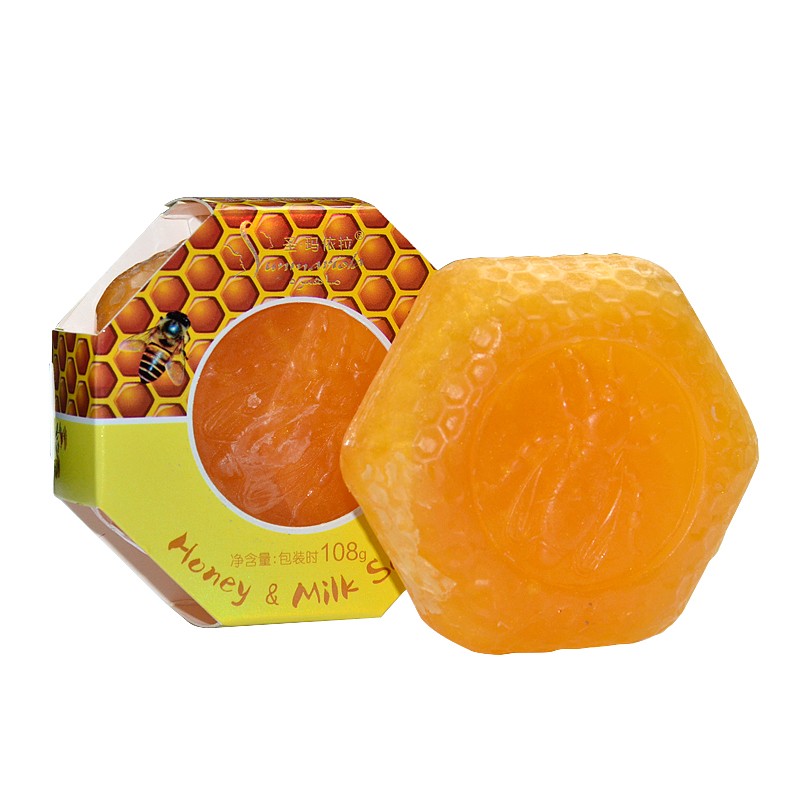 买2送1新疆黑蜂蜜牛奶手工洁面皂