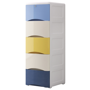 加深大号抽屉式收纳柜塑料儿童衣柜宝宝整理箱储物柜多层五斗柜子