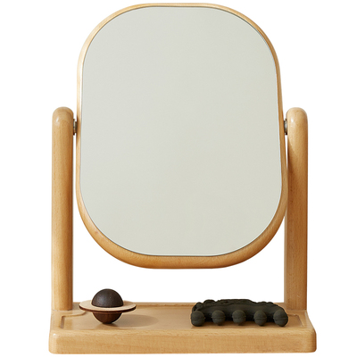 爱木思林榉木高清旋转化妆镜家用