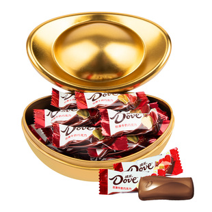 德芙金元宝巧克力客厅摆件年货送礼送家人送女友情人节新款礼盒