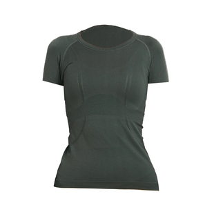 Bella一体织紧身短袖瑜伽服女上衣春夏季跑步运动健身透气速干T恤