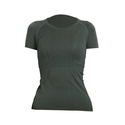 一体织显瘦瑜伽服上衣健身T恤