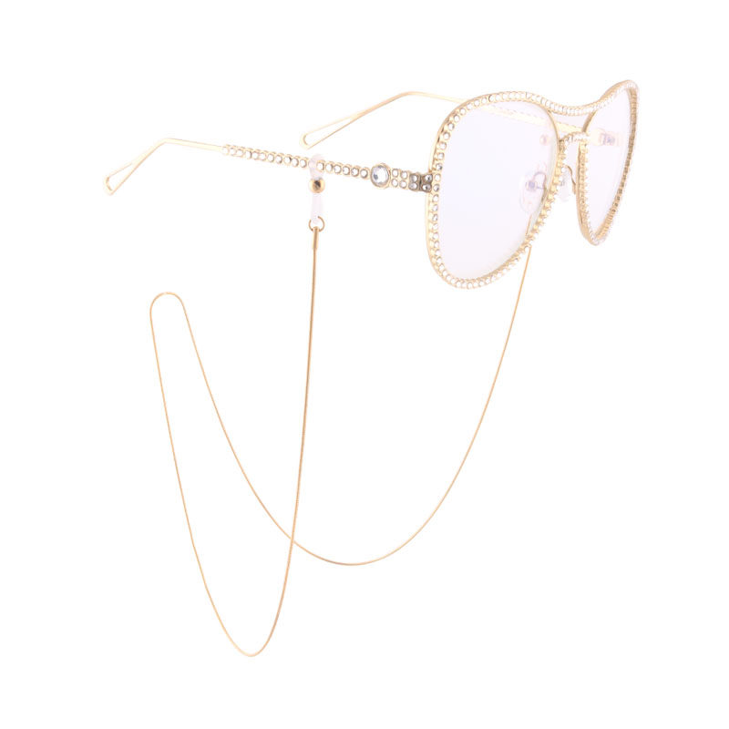 白敬亭同款时尚钛钢蛇骨太阳老花眼镜链条 挂脖墨镜防滑绳子包邮