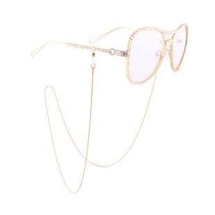 白敬亭同款时尚钛钢蛇骨太阳老花眼镜链条 挂脖墨镜防滑绳子包邮