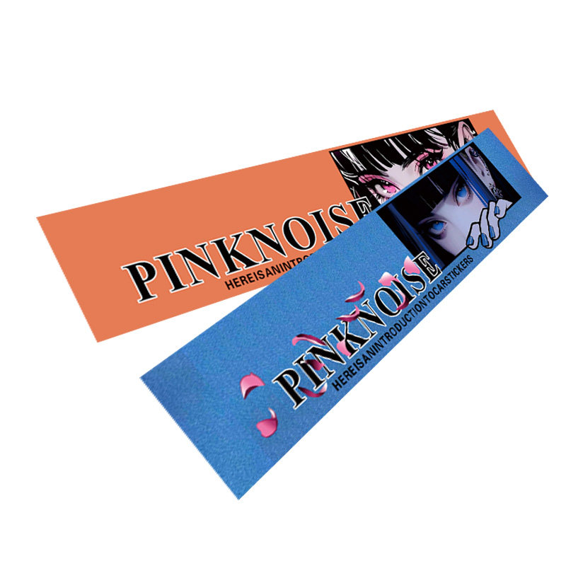 pinknoise汽车前挡遮阳贴banner卡通个性头挡贴电动汽车压头贴纸