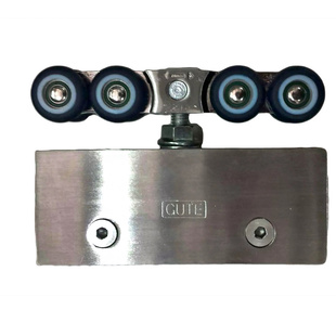 固特不锈钢无框玻璃吊轮移门导轨推拉门上轨道滑轨吊滑轮吊夹吊门