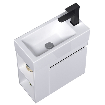 小户型窄边墙角阳台一体洗手盆柜