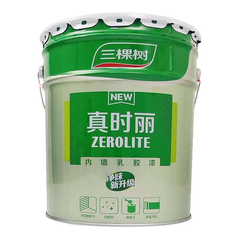 三棵树真时丽内墙乳胶漆室内自刷家用墙面修复漆白色翻新刷墙涂料