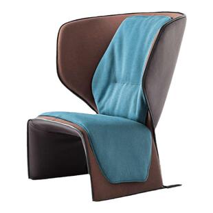 北欧简约现代cassina设计师休闲椅客厅别墅大堂接待高背单人椅