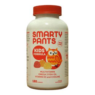 现货美国直购SmartyPants猫头鹰儿童复合多重维生素鱼油软糖180粒