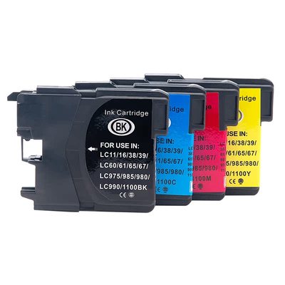 适用兄弟LC975BK黑色墨盒LC975CMY青色品红色黄色墨盒MFC-J220 J265W J410彩色喷墨打印机墨水匣