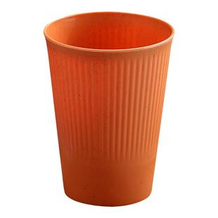 日式小麦秸秆女学生可爱喝水杯家用简约加厚防烫早餐塑料杯子条纹