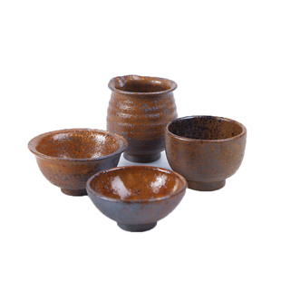 陶瓷茶碗小茶杯宜兴紫砂粗陶主人杯单杯功夫茶具手工品茗杯普洱杯