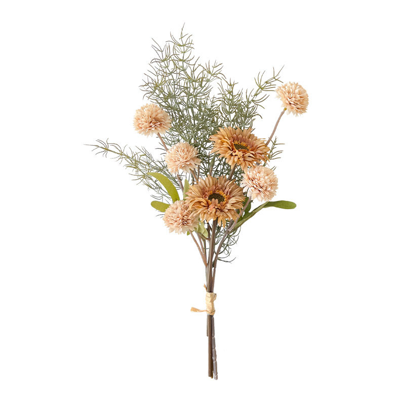 RoomTour原创蒲公英小雏菊手捧花仿真花餐桌花摆花假花花束装饰花