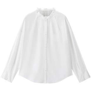 【商场同款】乐町莱赛尔长袖衬衫2025秋季新款宽松上衣C1CAF3403