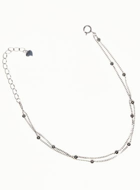 s925纯银双层光珠手链女气质简约