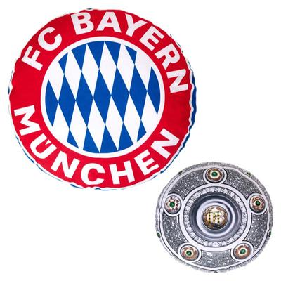 进口拜仁周边靠垫抱枕logo/沙拉盘微绒面官方正品30402品德居